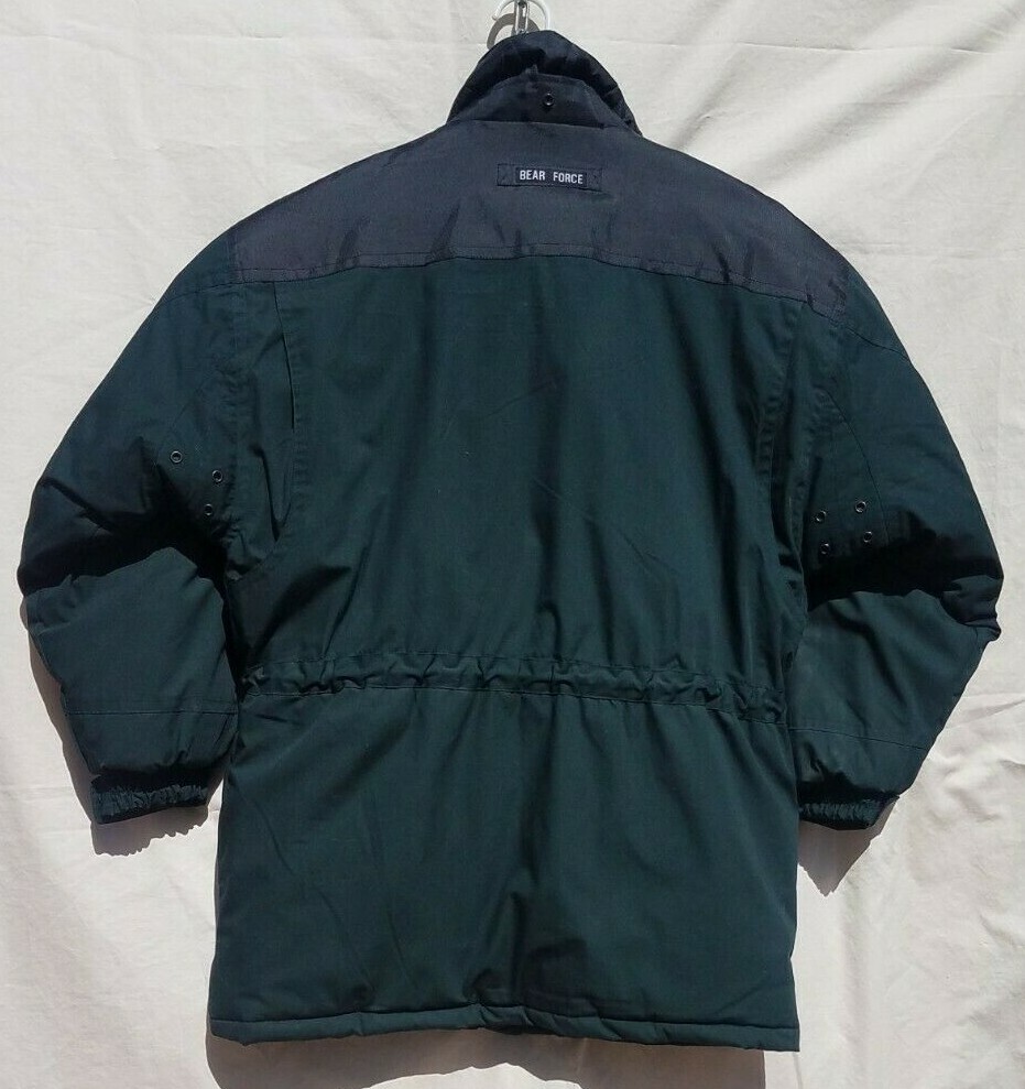 Vintage 90s Bear Force Black Reversible Winter Parka Coat Vintage 90s Bear Force Black Reversible Winter Parka Coat