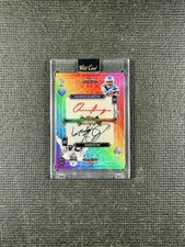 Bo Jackson 1/1 Dual Auto Omarion Hampton 1/1 Dual Auto Rookie Wild Card RARE. rookie card picture