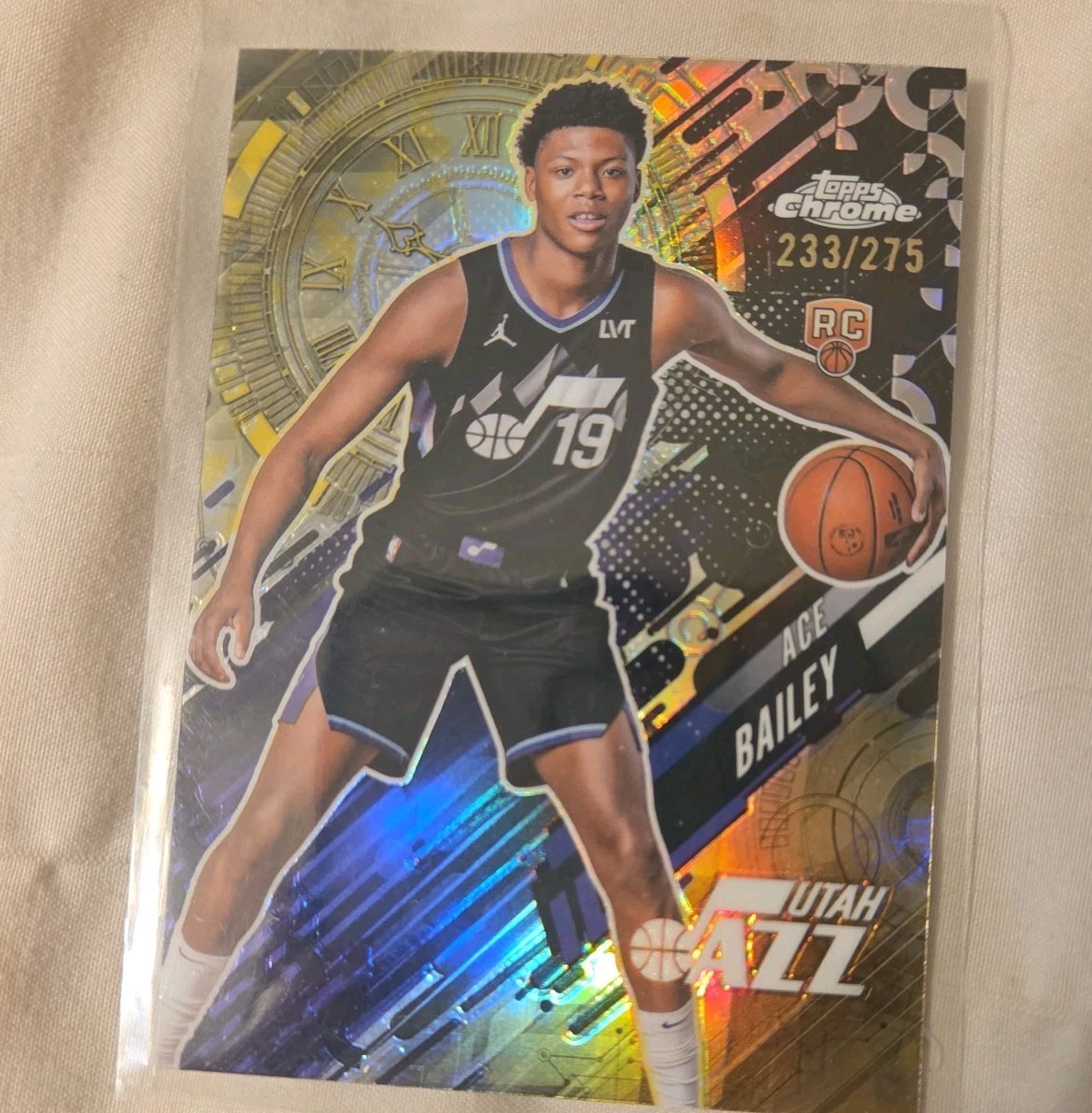 Ace Bailey 2025-26 Topps Chrome Go Time Rookie RC Yellow Refractor /275