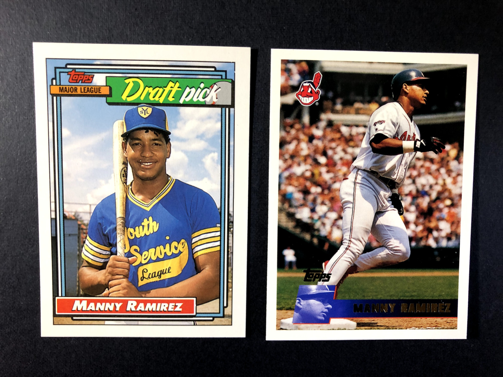 1992 Topps - MANNY RAMIREZ #156 Gold Winner(ROOKIE CARD) / '96 TOPPS #400 (N MT)