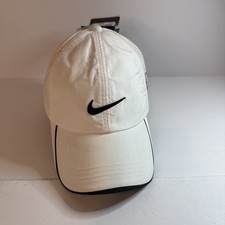 NWT Nike Golf Strapback Hat White One Size Embroidered One Swoosh Outdoor
