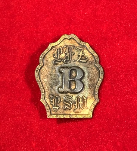SCARCE CIVIL WAR PENNSYLVANIA STATE FIRE ZOUAVE MILITIA COMPANY B HAT PIN