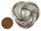 Vintage Silver Tone Textured Brooch, 18.2g — photo 3