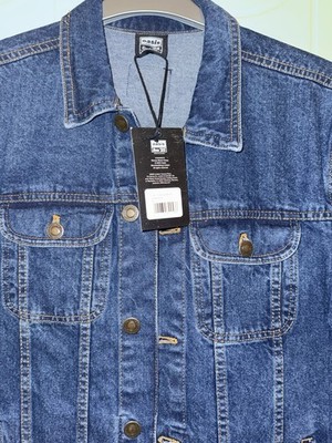Oasis LIVE 25 BLUE Denim Jean Jacket Size M WITH OASIS PATCH Liam