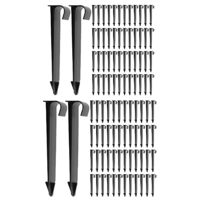 50x Landschaft Garten Pfähle Blumenbeete Hof Terrasse Brett Verankerung Spikes