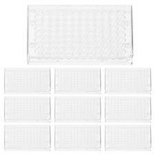 96 Well Tissue Culture Plate with Lid V-Bottom 10Pcs