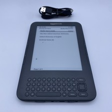 Amazon Kindle Keyboard 3rd Gen D00901, Tested and Working, READ