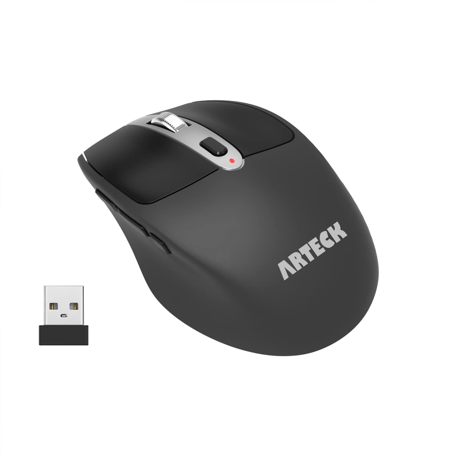 2.4G Ergonomic Wireless Mouse with Nano USB Receiver for Comfort and Precision