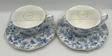NEW Grace Teaware Tea Cup & Saucer Sets Floral Porcelain 2 Cups 2 Saucers Coffee