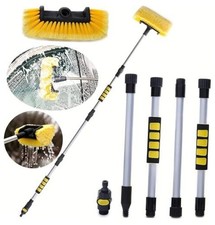 62" Car Wash Brush with Long Handle Extendable Wash Brush with Soft Flow-Thru