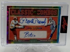 Mark Moseley & Brandon Aubrey 2025 Leaf Glory Of The Game Classic Combos Auto /7