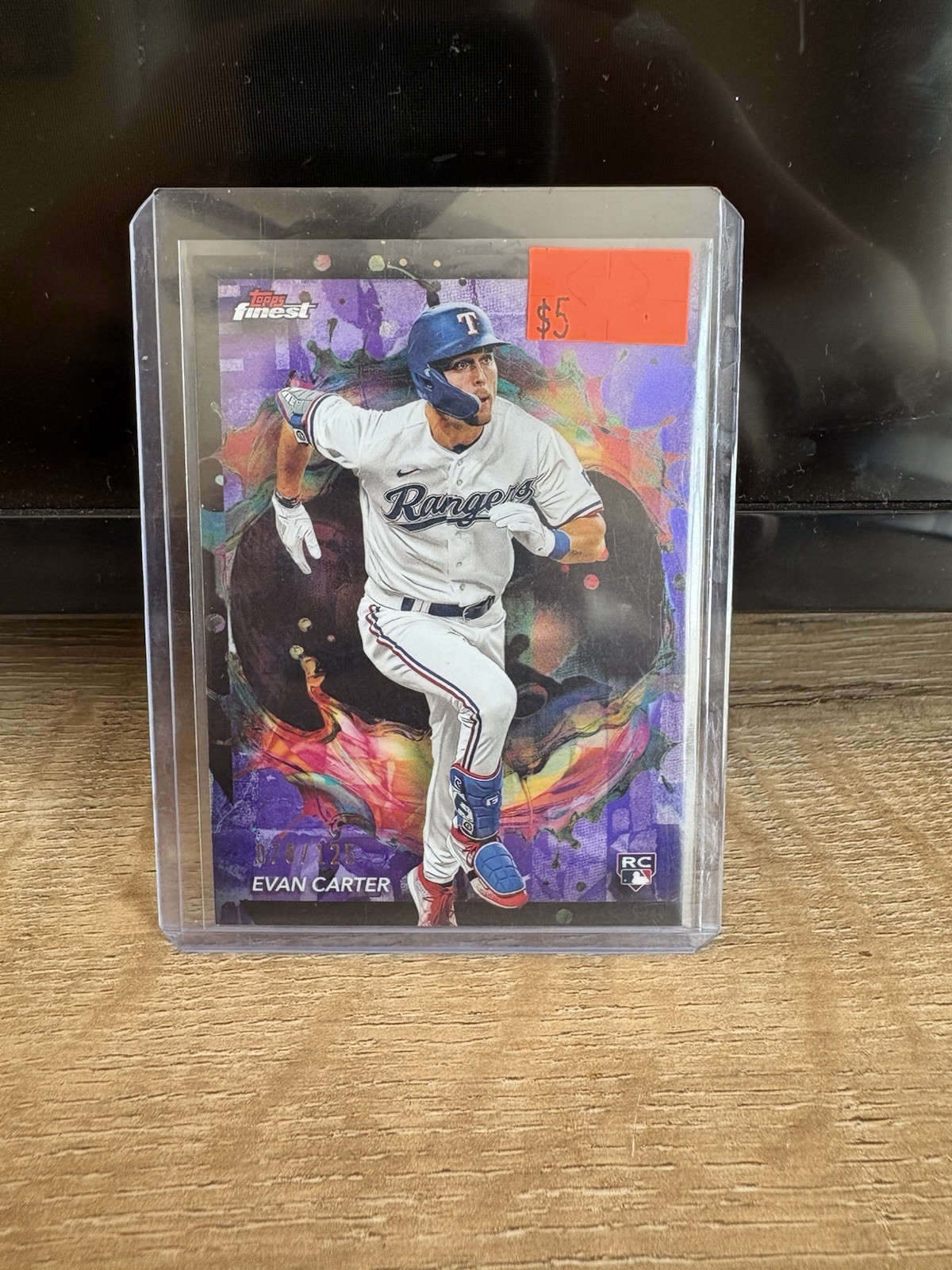 2024 Topps Finest - Rare Evan Carter #290 Purple Refractor /125