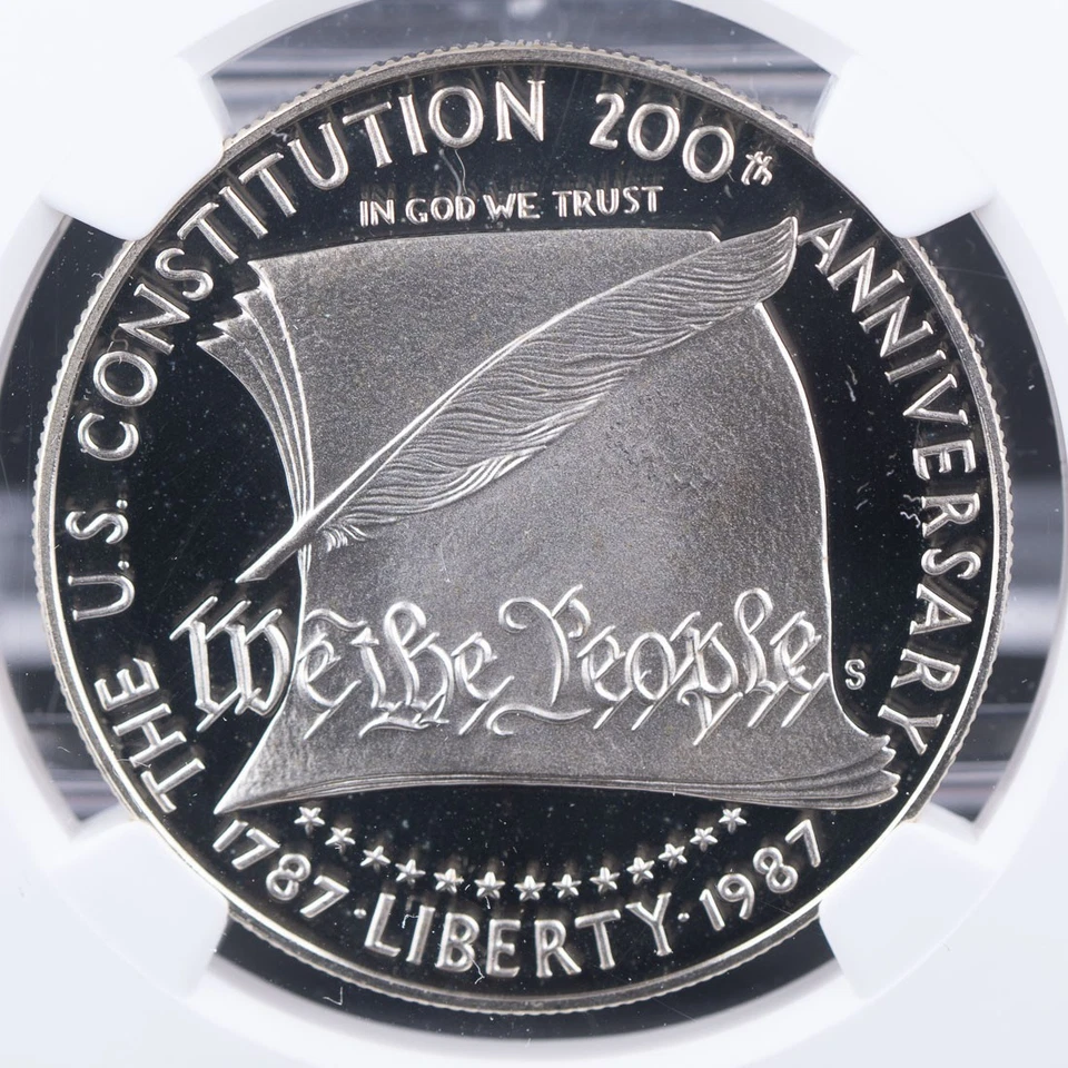 Certified 1987-S Silver $1 NGC PF69 Ultra Cameo Constitution 200th Anniversary - Image 2 of 4
