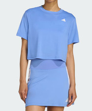 adidas Women's Blue Train Essentials Boxy Workout Tee JY2217 Size M - NWT