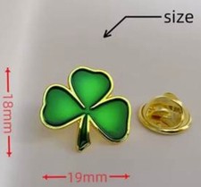 Shamrock Pin Badge. Lapel. St Patrick’s Day Clover Irish Enamel Badge 