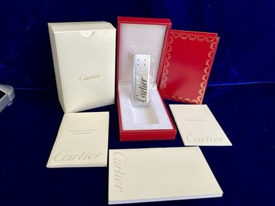 Cartier Lighter Santos Palladium 18K Gold Screw New Sealed Condition Full Set