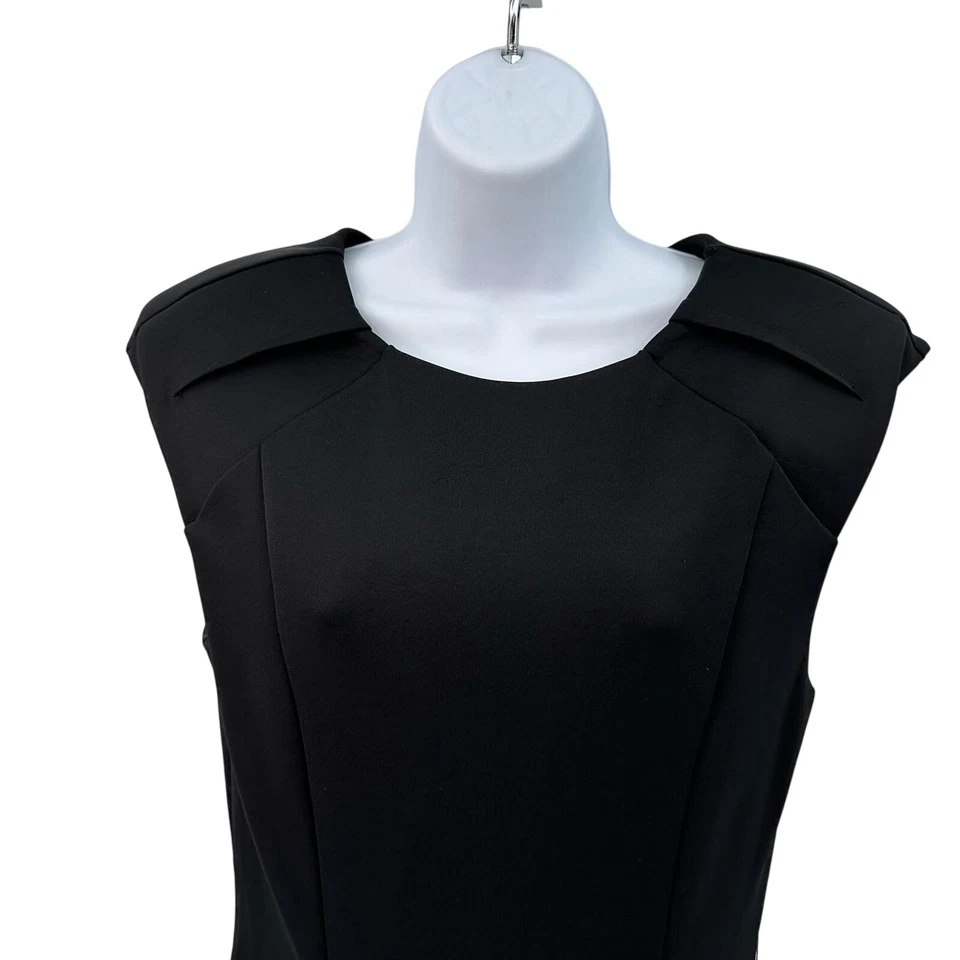 Mini Vestido Corto Tart Negro Elastizado Delgado Almohadillas para los Hombros Bodycon WMNS L Manga Casquillo Foto 3 de 4