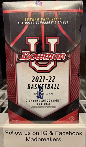 2021-2022 Bowman University U Basketball Hobby Box Factory Sealed