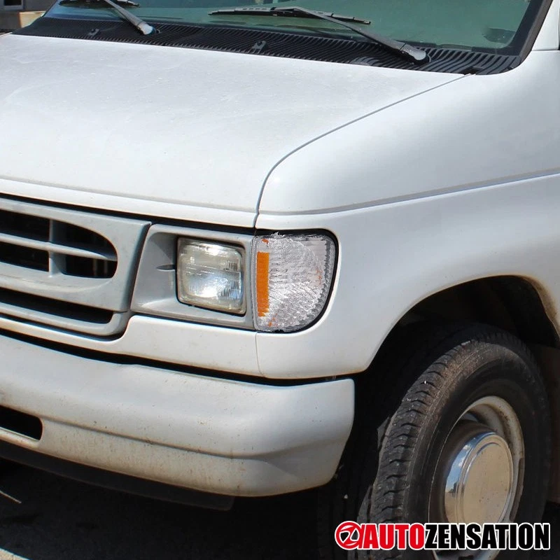 Fit 1992-2007 Ford E150 E250 E350 Econoline Corner Lights Signal Parking Lamps - Image 2 of 4