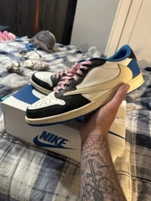 Jordan 1 Travis Scott Fragment Low Men's Sneakers Size 12