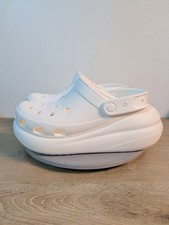 Crocs Shoes Womens Size 10 White Classic Crush Clog Platform Slip On Mule