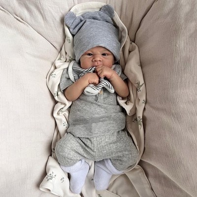 17 Inch Reborn Baby Dolls Silicone Full Body Vinyl Boy Realistic Newborn Doll