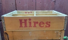 VINTAGE WOODEN HIRES ROOT BEER DIVIDED SODA POP CRATE CASE GRAND RAPIDS MICHIGAN