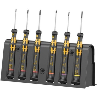 1550/6 ESD Screwdriver Set and Rack for Electronic Applications, 6pc