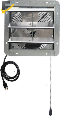 12'' Wall Mounted Shutter Exhaust Thermostat Control-3 Speeds Vent Fan for Home