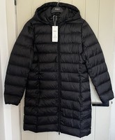 Marks and Spencer Feather and Down Stormwear Puffer Coat Jacket 12 Black NWT