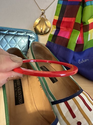 Vintage Accessories & Shoes Collection, Sz 8, Necklace, Bracelet, Scarf, Bag, #2 - Picture 11 of 24