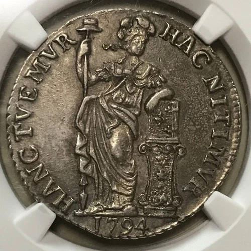Netherlands 1794 Silver 1 Guilder Friesland NGC AU58 Coin