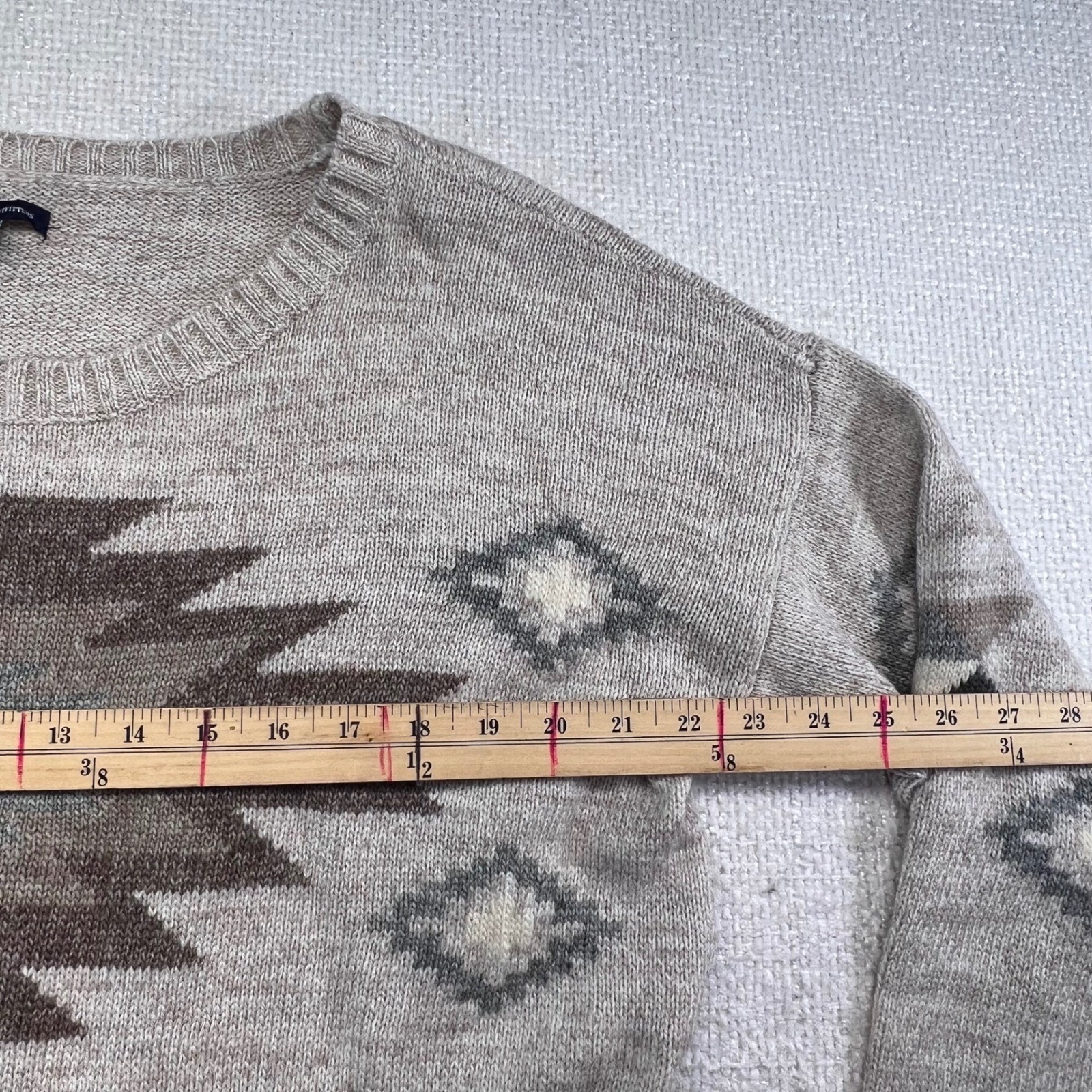 American Eagle Aztec Geometric Pattern Crew Neck … - image 7