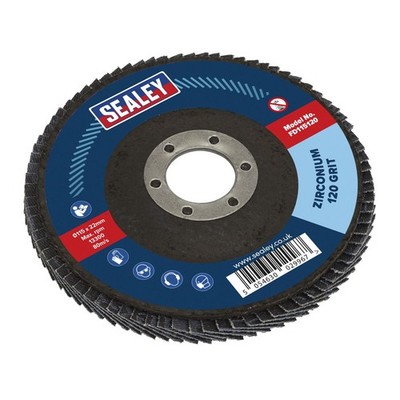 Sealey Flap Scheibe Zirkonium 115Mm 22Mm Bohrung 120Körnung FD115120
