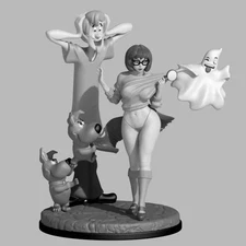 3D Print resin model kit 1:24 Scooby doo velma and Ghosts unpainted action ani