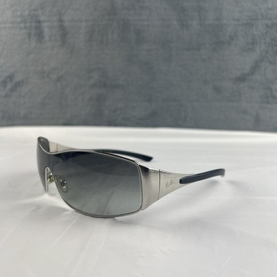 Ray Ban SHIELD RB 3268 042/8g Sunglasses Blue Gradient Silver Frames Italy Made