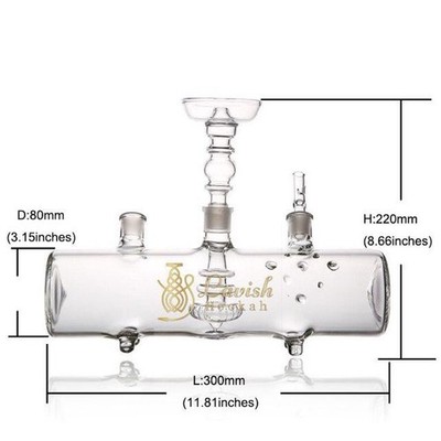 Premium Hookah shisha Set - Elegant Glass Hookah set with 2 Hose