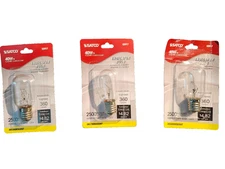 3 Satco 40W Clear Intermediate Base T8 Incandescent Indicator Appliance Lights 