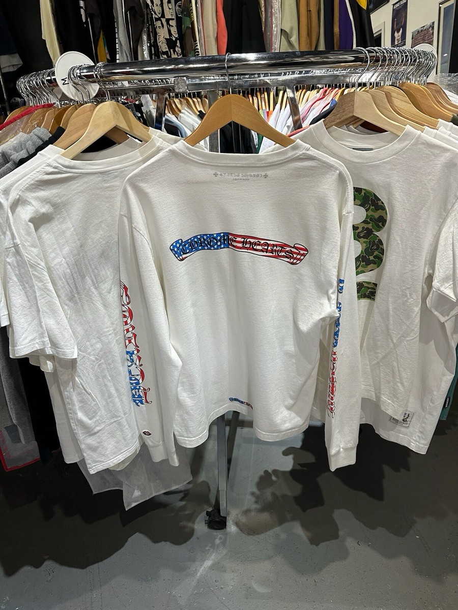 Chrome Hearts x Matty Boy America White Long Sleeve T-Shirt Chrome Hearts x Matty Boy America White Long Sleeve T-Shirt