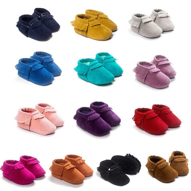 NEW Baby Shoe Moccasin Boot Fringe Toddler Girl Boy Soft Sole Anti