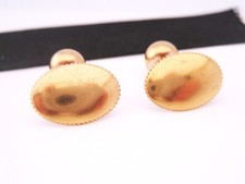 Antique Edwardian Art Deco era CARTER GOUGH CO 14K Gold Emboss Cufflinks Buttons