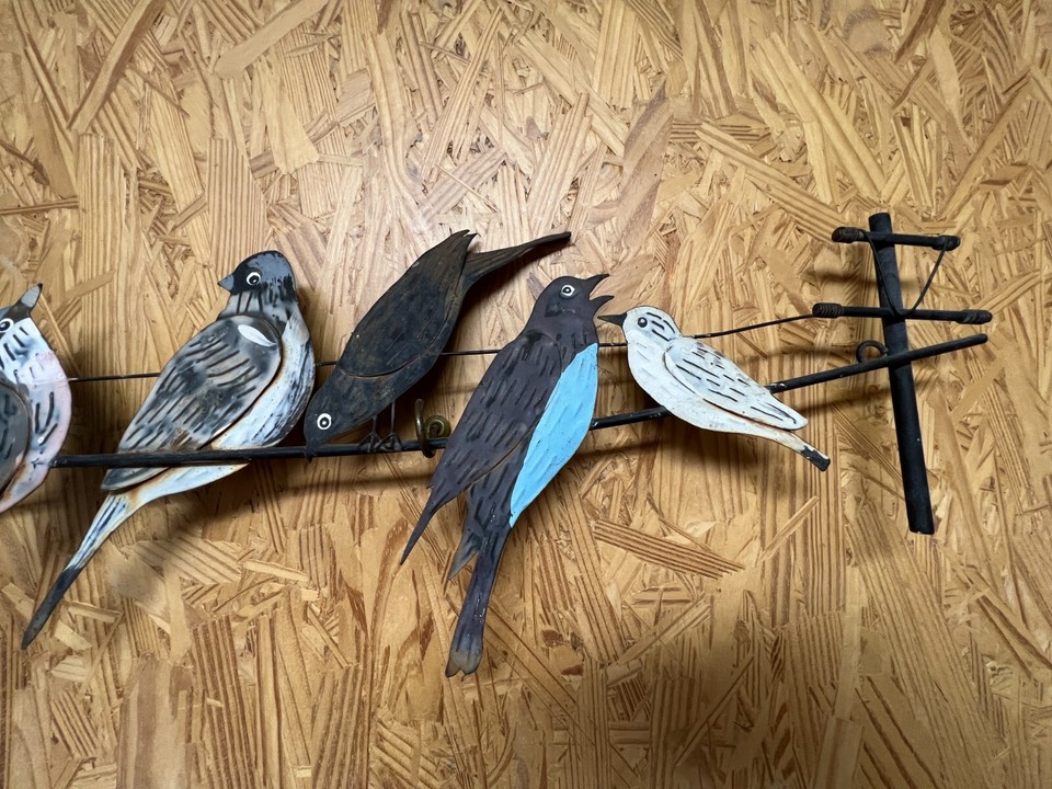 Birds Metal Wall Decor Birds on Wire Metal Wall Hanging, Wall