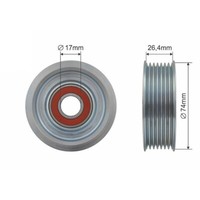 NTY Umlenk-/FüHrungsrolle Keilriemen FüR Honda Accord VII Tourer CM 2.0