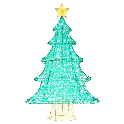 4FT Lighted Christmas Tree w/ Top Star Illuminated Christmas Tree Decoration