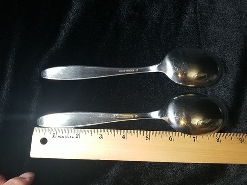 Set Of 2 Gorham Stainless PACE Serving Spoon 8.5" - Picture 2 of 3
