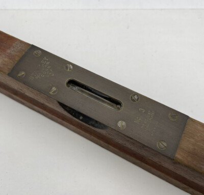 ANTIQUE Vintage STANLEY No. 3 Level CHERRY WOOD 30  Inches Long MADE IN USA.