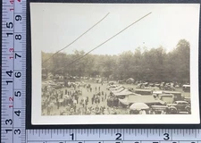 1937 Aerial View of Hillside Fair McCann's Quality Ice Cream Photo Snapshot