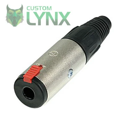 Neutrik NJ3FC6 Stereo Jack Cable Connector. TRS Female Socket. 6.35mm Locking