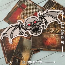 Flying Skull wings Death Bat Iron on Embroidered Large Size Back patch XL