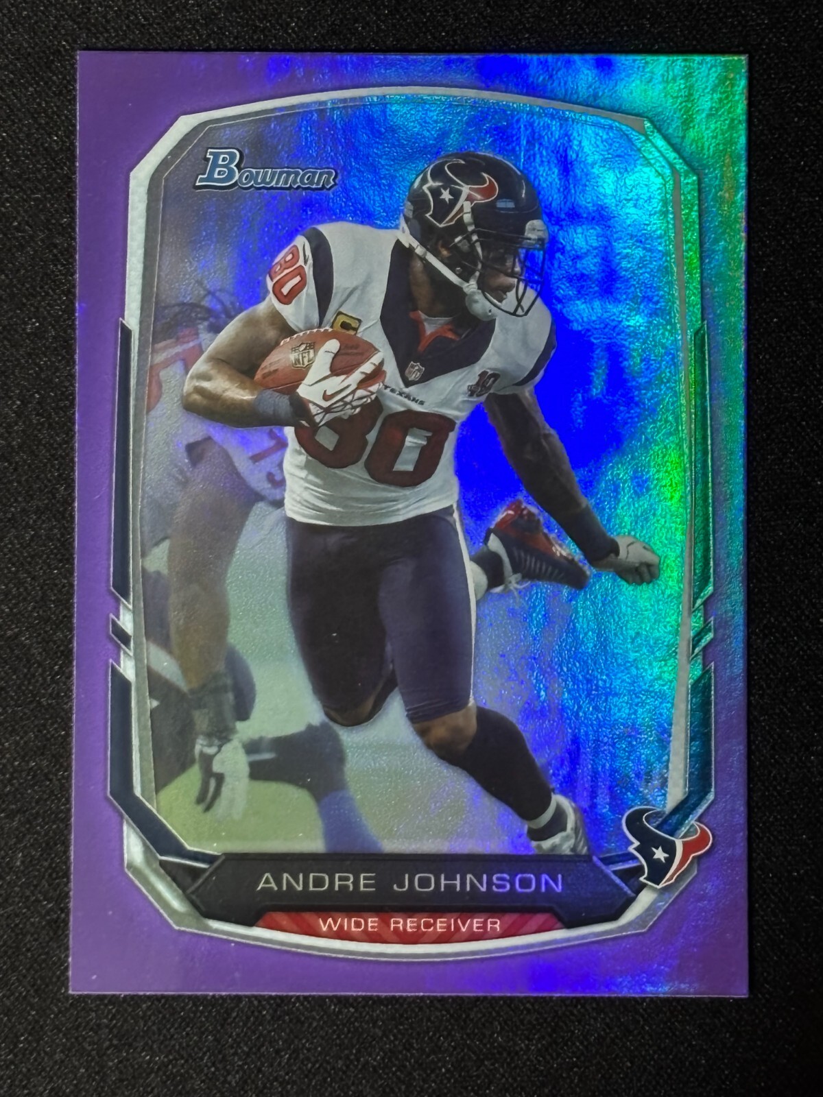 2013 Bowman Andre Johnson Purple Refractor #15